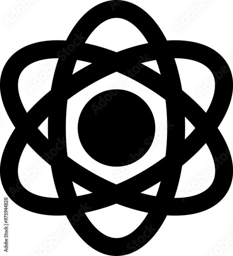 UI atom Vector Icon Illustration. Glyph Style