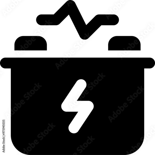 UI battery Vector Icon Illustration. Glyph Style