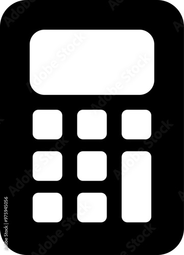 UI calculator Vector Icon Illustration. Glyph Style