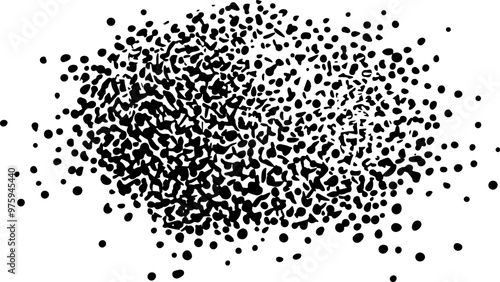 Ground black pepper ink sketch