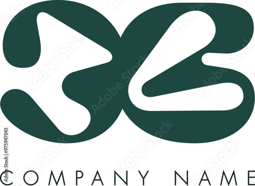 Creative Abstract Initial Letter CB Logo Design