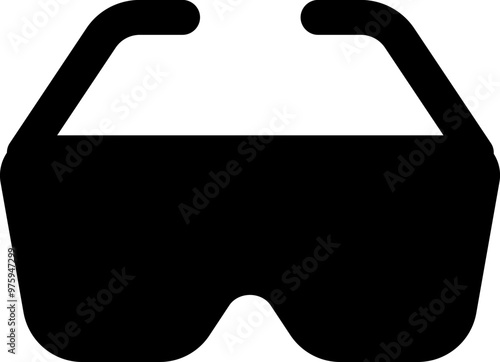 UI glasses Vector Icon Illustration. Glyph Style