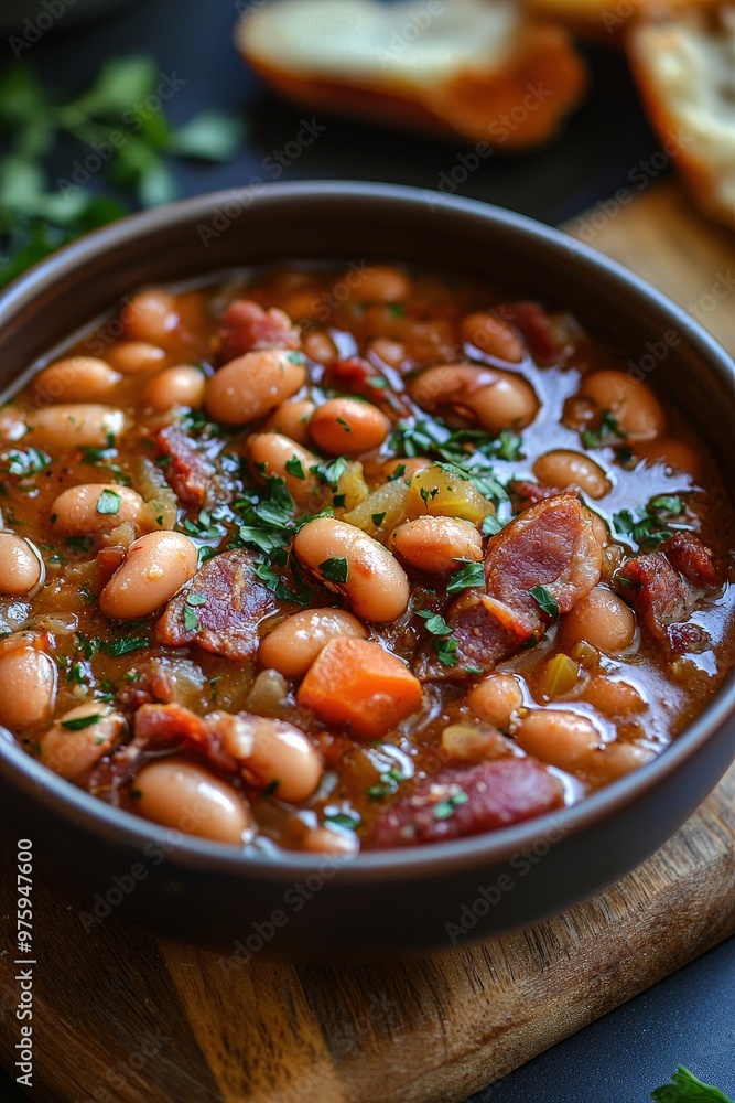 Grah: A bean stew made with smoked sausage, bacon, and vegetables, a comforting dish in colder months. Grah: A bean stew made with smoked sausage, bacon, and vegetables, a comforting dish in colder months.