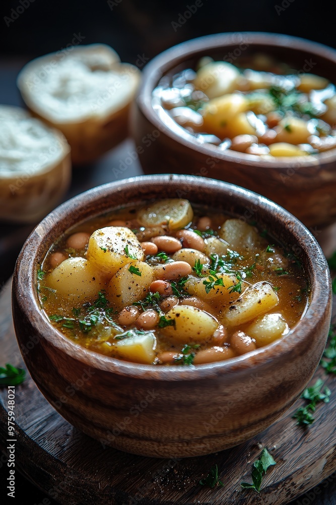 Maneštra: A thick vegetable soup from Istria, made with beans, potatoes, and often bits of pork. Maneštra: A thick vegetable soup from Istria, made with beans, potatoes, and often bits of pork.