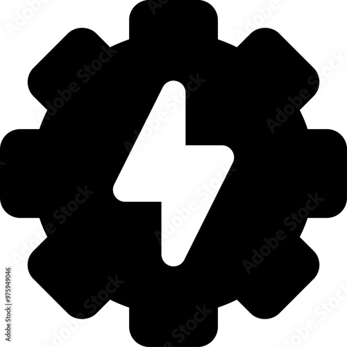 Slika na platnu UI power Vector Icon Illustration. Glyph Style