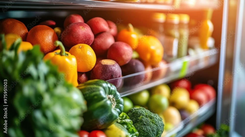 a refrigerator stocked with fresh produce, knowledge of nutrition and health, organic food, and diet principles. a refrigerator stocked with fresh produce, knowledge of nutrition and health, organic food, and diet principles.