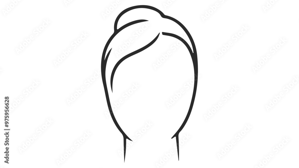 minimalism very simple woman head shape illustration in vector minimalism very simple woman head shape illustration in vector