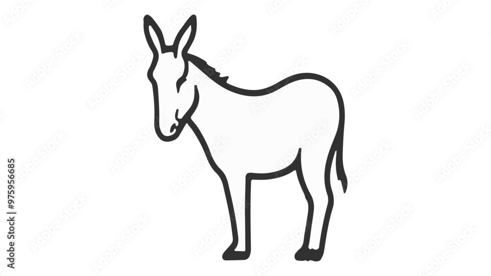cute donkey shape, cute donkey outline, donkey sign illustration, donkey cartoon vector outline illustration cute donkey shape, cute donkey outline, donkey sign illustration, donkey cartoon vector outline illustration