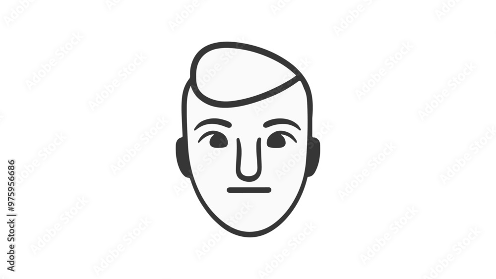 person head illustration with funny face person head illustration with funny face