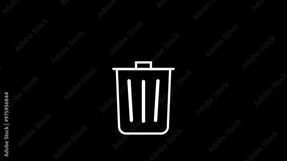trash can icon green screen animated icon throw away trash green screen white screen croma 4k 60 fps trash can icon green screen animated icon throw away trash green screen white screen croma 4k 60 fps