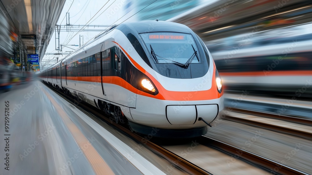 Fototapeta premium Lightning Locomotion Linking Landscapes