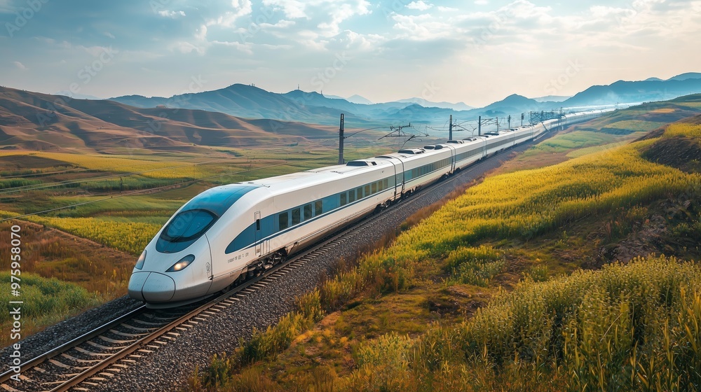 Fototapeta premium Swift Tracks Bridging Metropolises