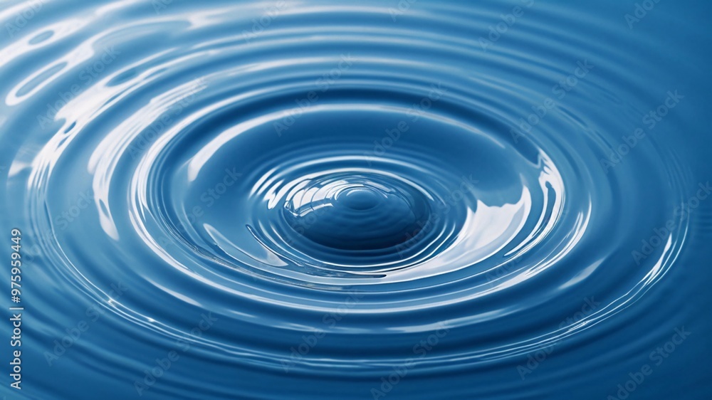 Abstract blue water ripples, circular waves. Abstract blue water ripples, circular waves.