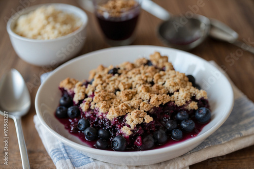 Blueberry crumble