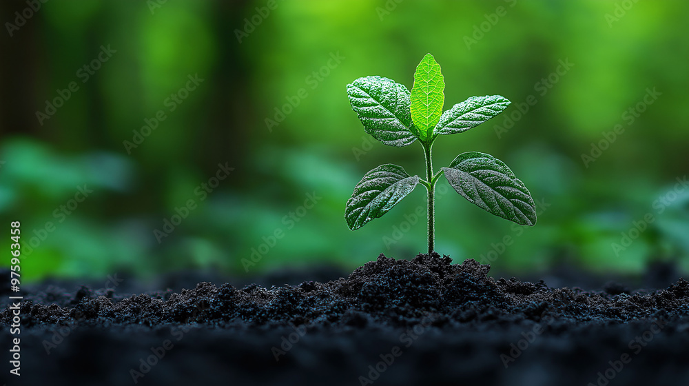 Green Sprout Growing From Soil Green Sprout Growing From Soil