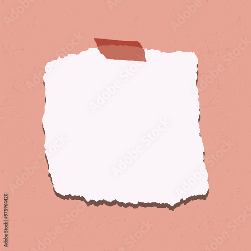 torn paper with sticky tape banner