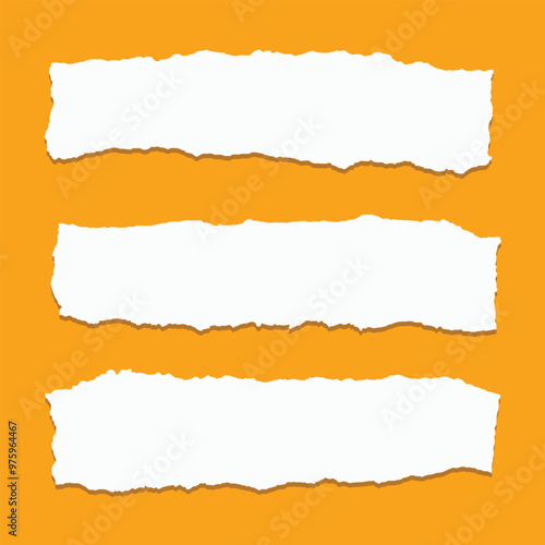 Torn ripper paper sheet textures set