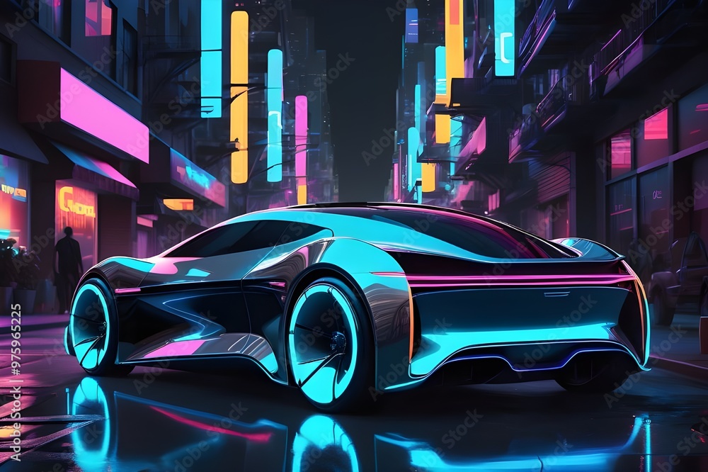 future car in the night