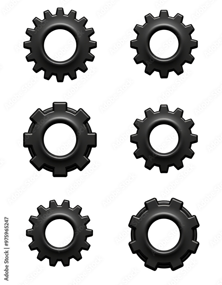 Textured 3D Gearwheel Set: Retro Design Elements for Ads and Pop Culture Textured 3D Gearwheel Set: Retro Design Elements for Ads and Pop Culture