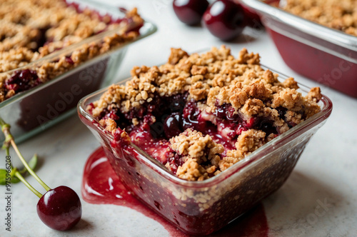 Cherry crumble photo