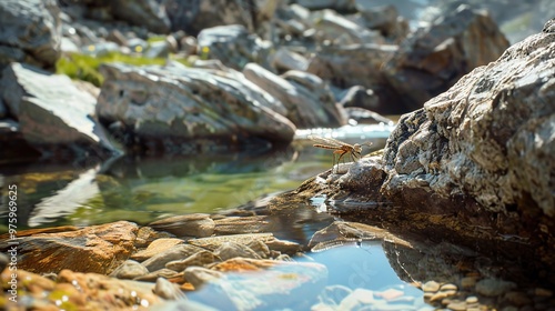 stonefly near river wallpaper