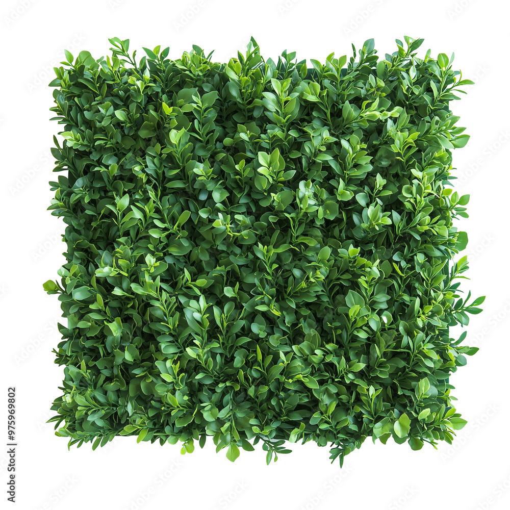 Obraz premium Square Shaped Green Bush. Transparent Bush. Bushes with alpha channel.