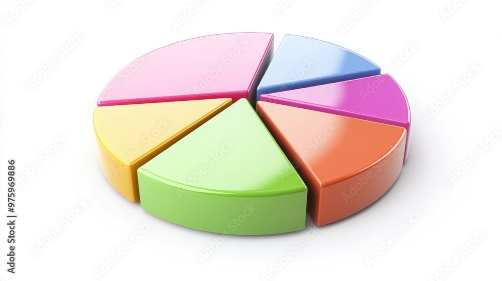 Fototapeta premium An infographic featuring a large, segmented financial pie chart showing company expenses, with distinct color-coded slices, presented on a clean white background.
