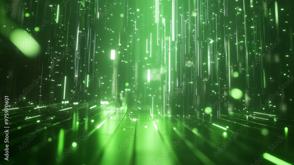 Fototapeta premium futuristic green background for ads