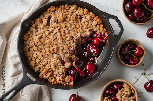 Cherry crumble photo