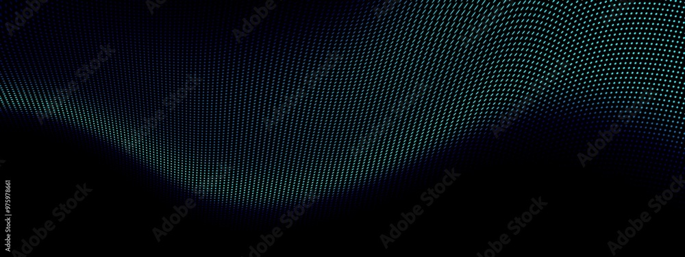 Blue teal digital particles wave flow, Digital cyberspace abstract background Blue teal digital particles wave flow, Digital cyberspace abstract background