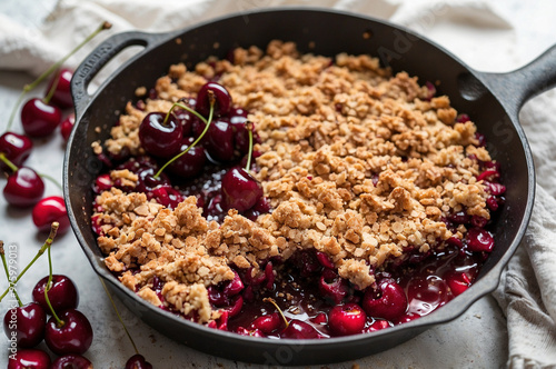 Cherry crumble photo