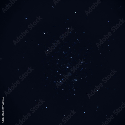 Stars in the dark night sky, distant space galaxies and cosmic beauty