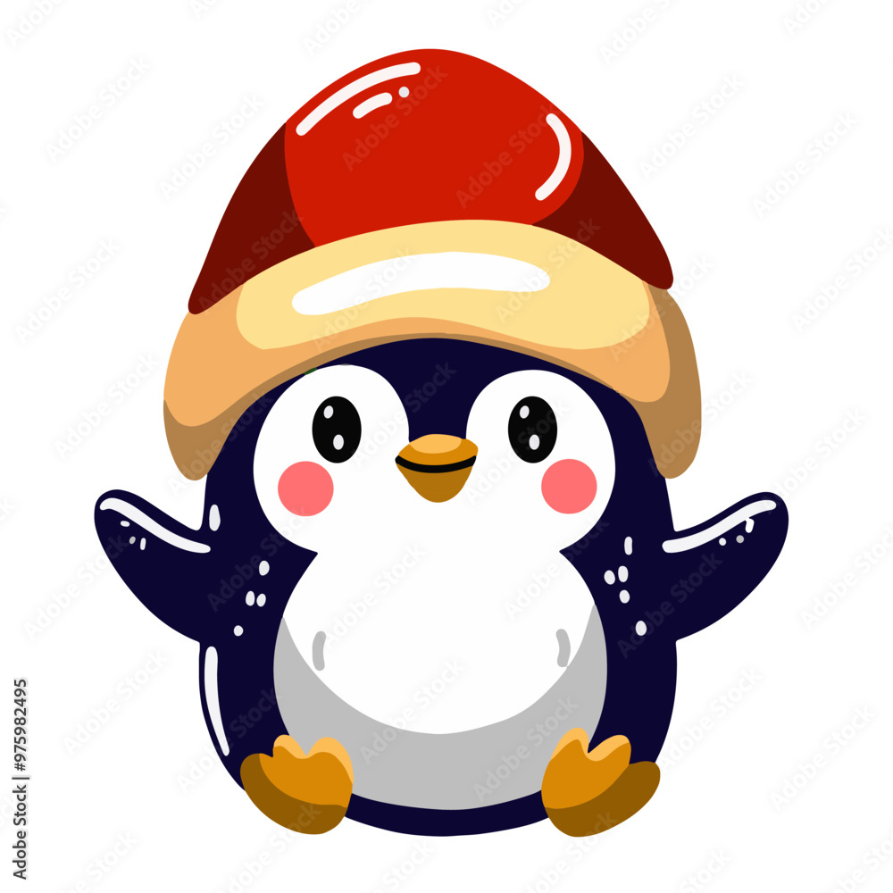 Cute penguin for Christmas and New Year decorations Cute penguin for Christmas and New Year decorations