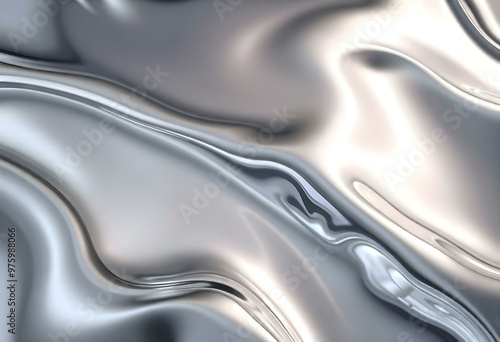 liquid mercury, with smooth contours and high gloss create with ai