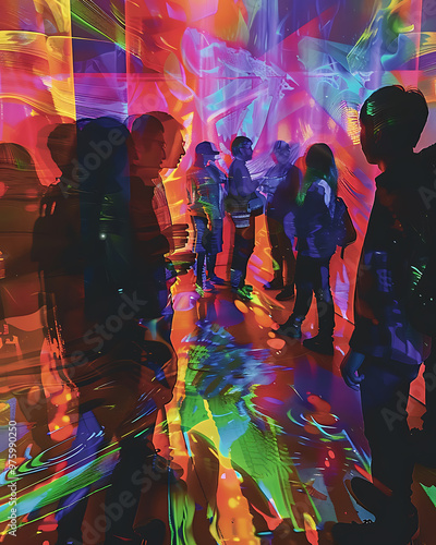 Energetic Geometry: Freshmen Students Socializing at Mixer Event