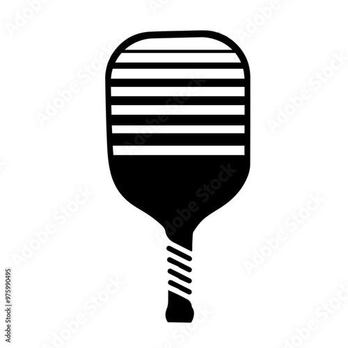 Pickleball Paddle icon silhouette vector, Pickleball Racket vector, Pickleball club and icons vector illustration