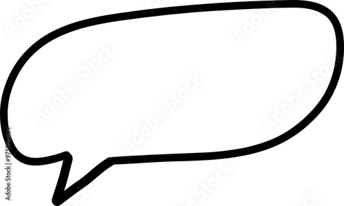 Simple Outline Speech Bubble Design