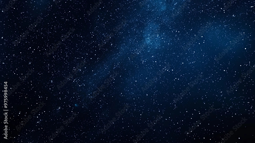 Starry Night Sky with Deep Blue Space Starry Night Sky with Deep Blue Space