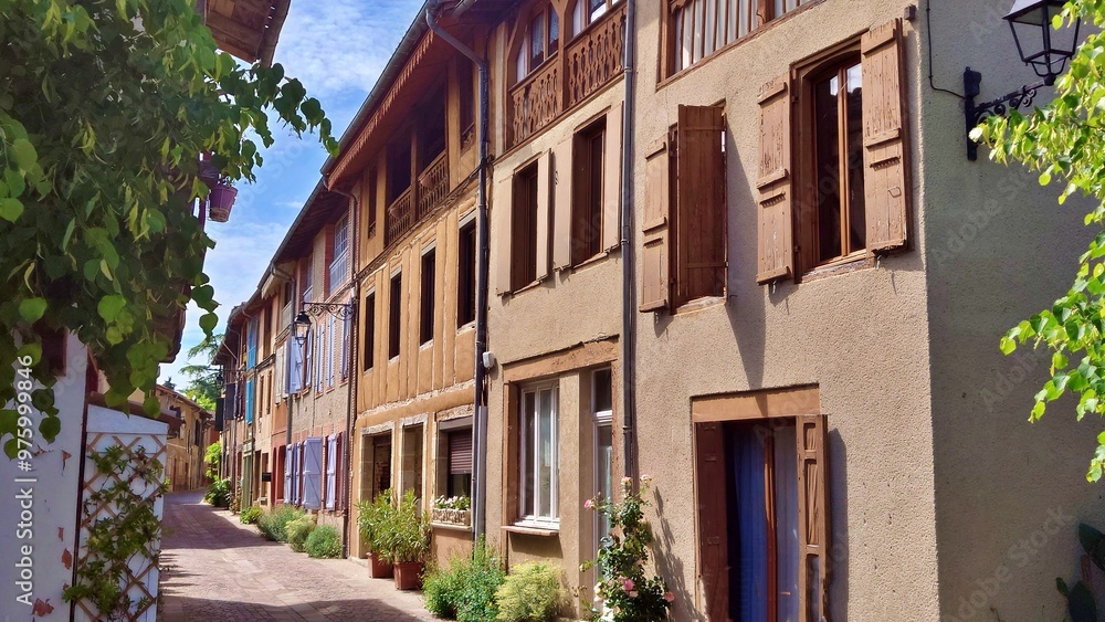 Fototapeta premium Ruelle de Simorre dans le Gers