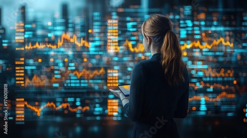 Wallpaper Mural Financial analysts using digital tools for business data and KPI analysis Torontodigital.ca