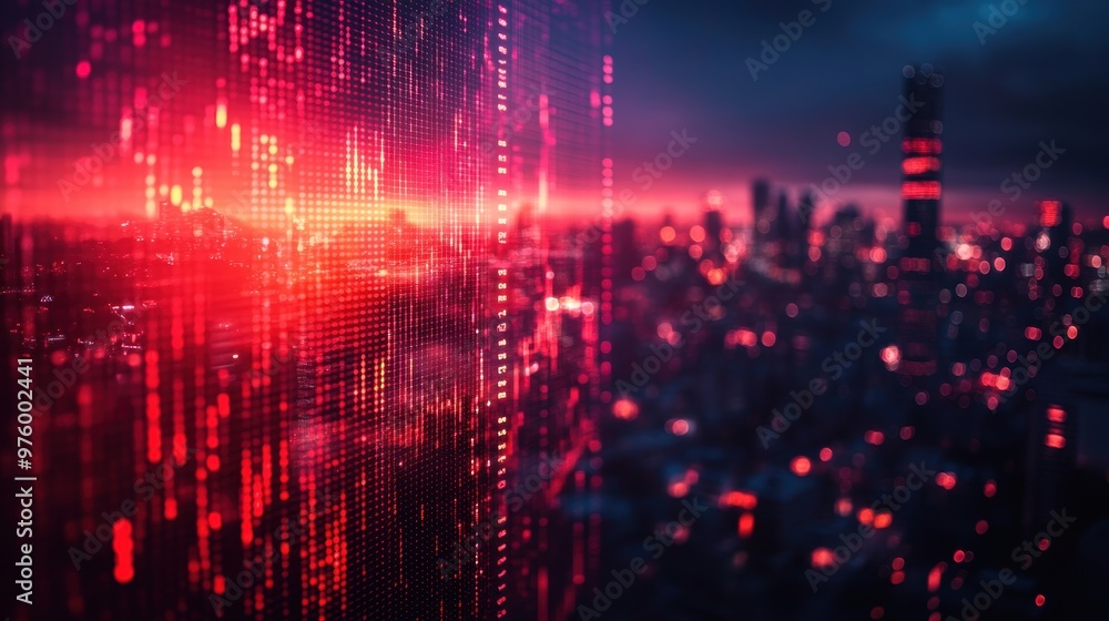 Fototapeta premium Stock market or forex trading graph and candlestick chart suitable for financial investment concept. Economy trends background for business idea and all art work design. Abstract finance background.
