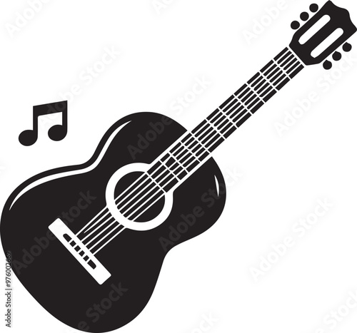 guitar silhouette vector