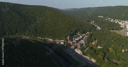 Jim Thorpe, PA, Wide Drone Shot