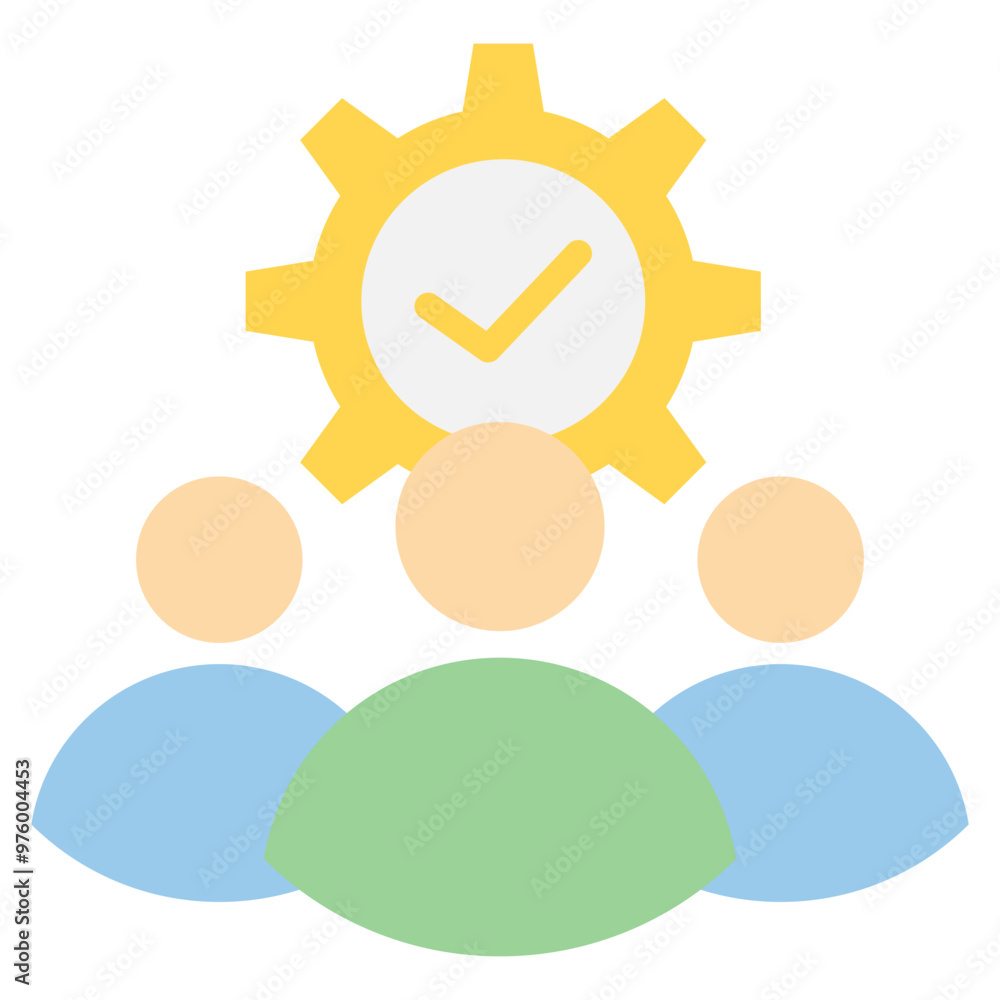 Leadership icon with flat style Leadership icon with flat style
