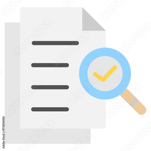 Assessment icon with flat style
