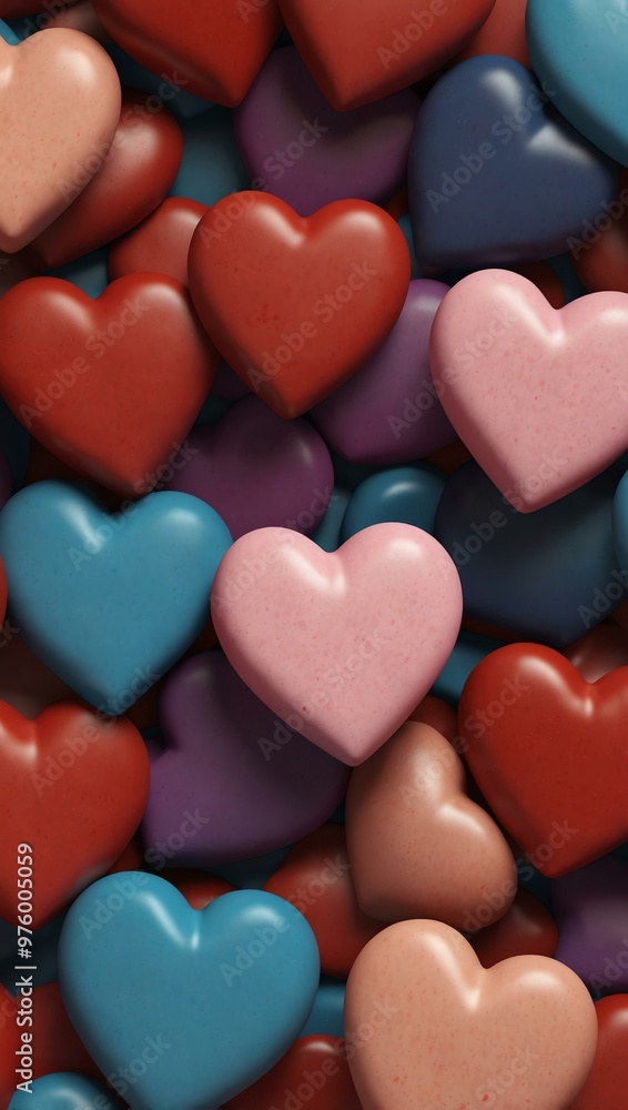3D render of hearts—backgrounds. 3D render of hearts—backgrounds.