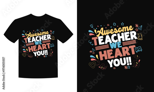 Teacher day t-shirt design .Teacher typography T shirt design Collection, teachers day svg bundle design.