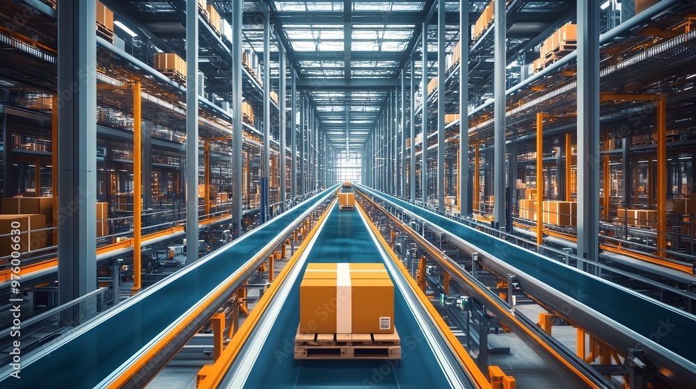 Efficient High-Tech Logistics Center with Automated Shelving and Conveyor Systems for Optimized Storage,Transportation,and Inventory Management in Industrial and Commercial Efficient High-Tech Logistics Center with Automated Shelving and Conveyor Systems for Optimized Storage,Transportation,and Inventory Management in Industrial and Commercial