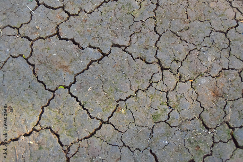 Close up view of the cracked ground surface due to global warming Close up view of the cracked ground surface due to global warming