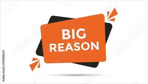 Big reason button web banner templates. Vector Illustration 
